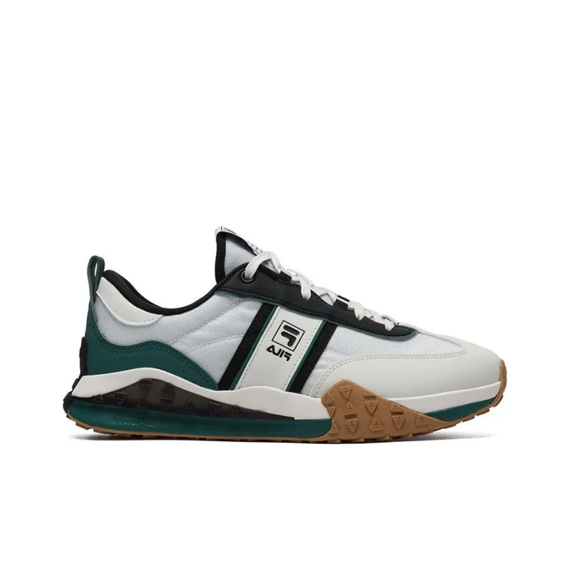 FILA Brick Anti Slip Wear Resistant Low Top Casual Shoes Men's White Black-1