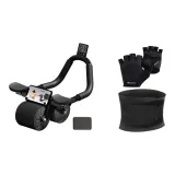 Black Set (Abdominal Roller+Gym Gloves L+Waist Belt L)