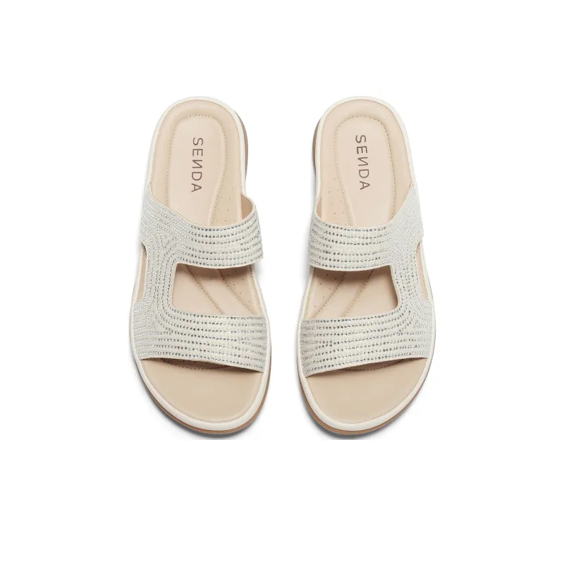 Senda Slide Slippers Women's Ecru/Apricot-8