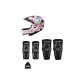 Upgraded-Unicorn+Semi-Open Pink Protective Gear Four-Piece Set
