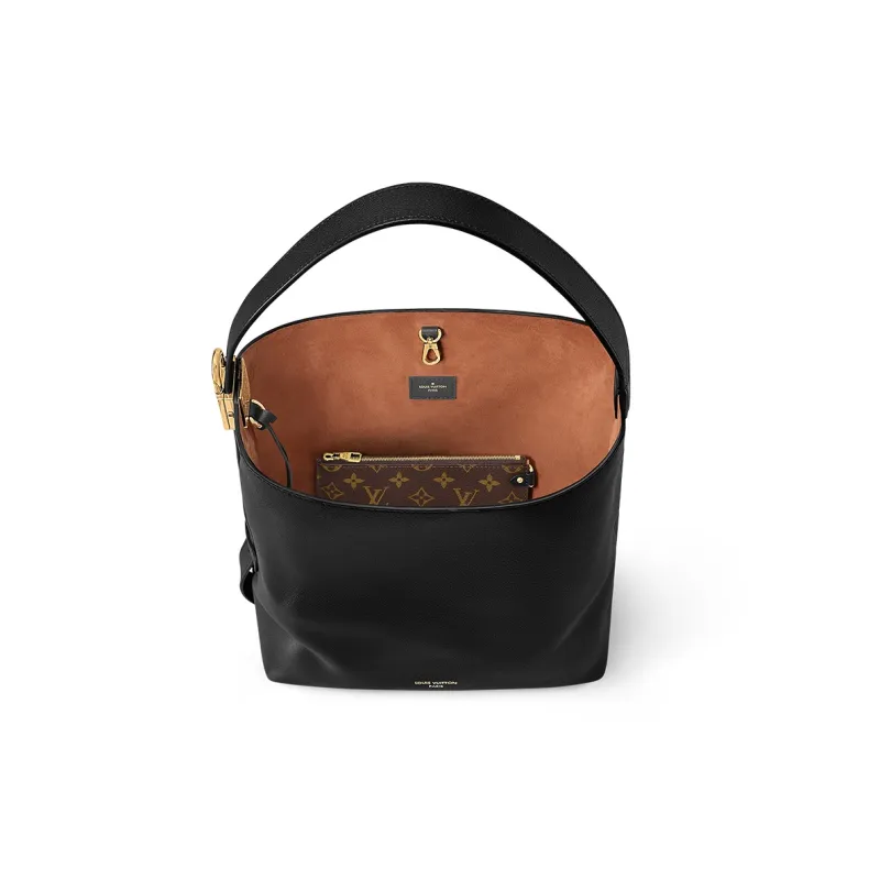 LOUIS VUITTON Hobo Low Key Mm Black-3