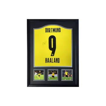 Three For 20-21 Borussia Dortmund Team Erling Haaland Signed Soccer Apparel Jersey With SA Certificate