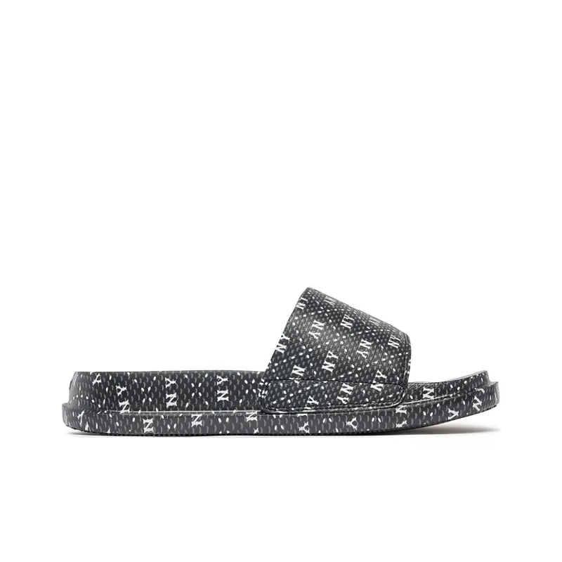 MLB Slipper Quiet Slip Resistant Abrasion Resistant Slide Slippers Unisex Black White-1