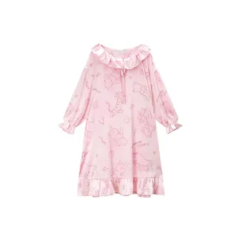 GUKOO Nightgown Women's Light Peach Pink