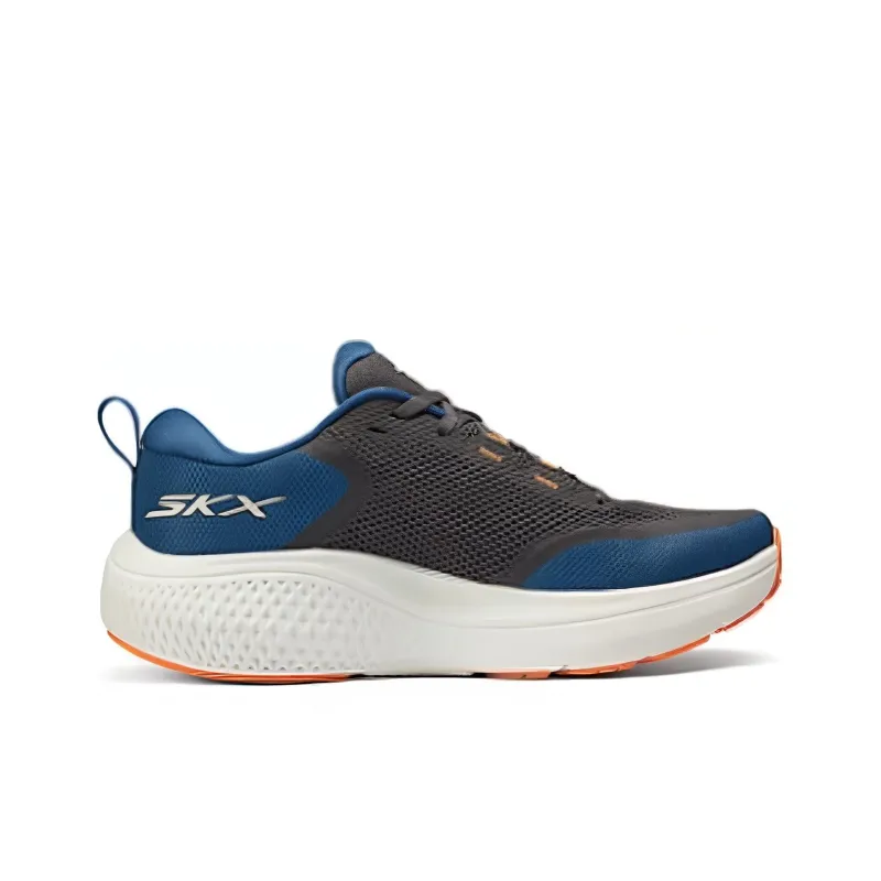 Skechers Cushioning Wear Resistant Low Top Running Shoes Men's Black Blue-1