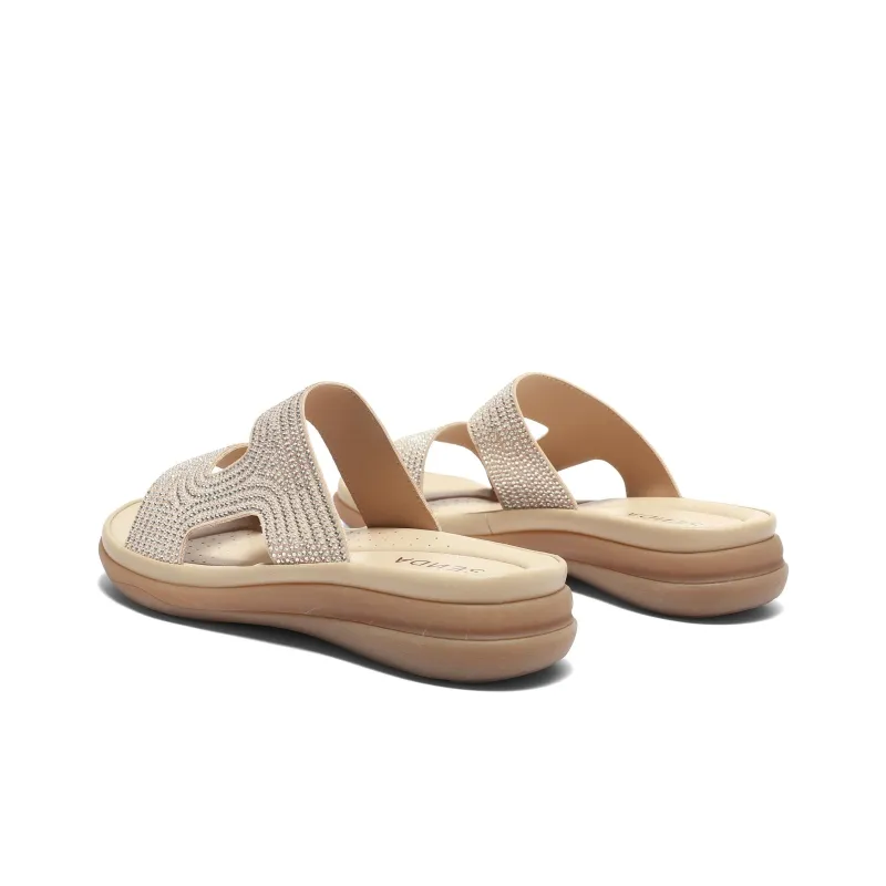 Senda Slide Slippers Women's Ecru/Apricot-2