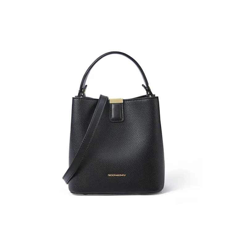 RED DRAGONFLY Cow Leather Bucket Bag Handbag Crossbody Bag Regular Women's Brown/Black/Ecru/Coffee-6