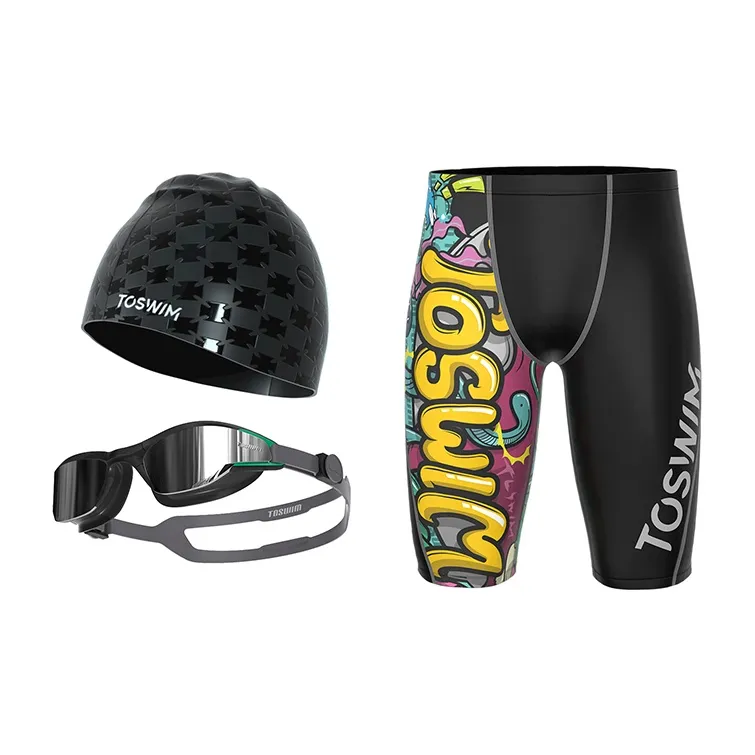 TOSWIM Swimming Sets Elastane Pool Beach Men's-3