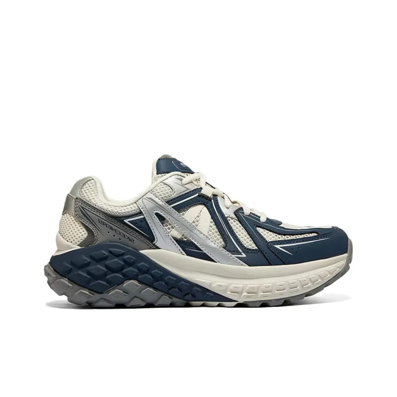 Skechers Cushioning Wear Resistant Low Top Casual Shoes Men's Blue White-1