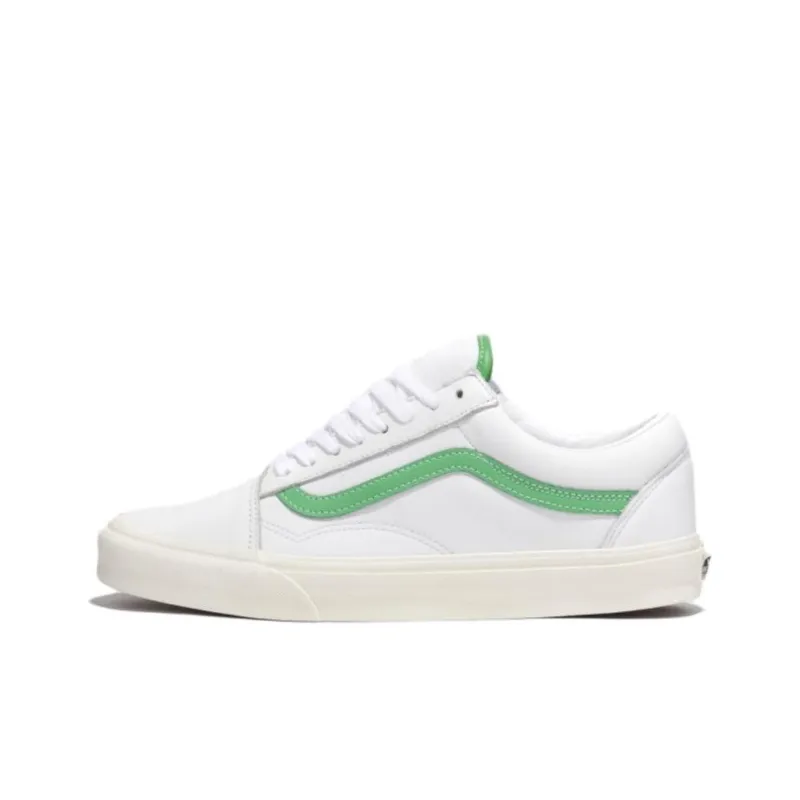 Vans Old Skool 'White Green Leather'-0