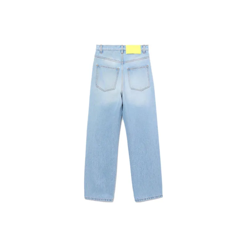 MSGM Logo embroidered Mid rise Jeans-1