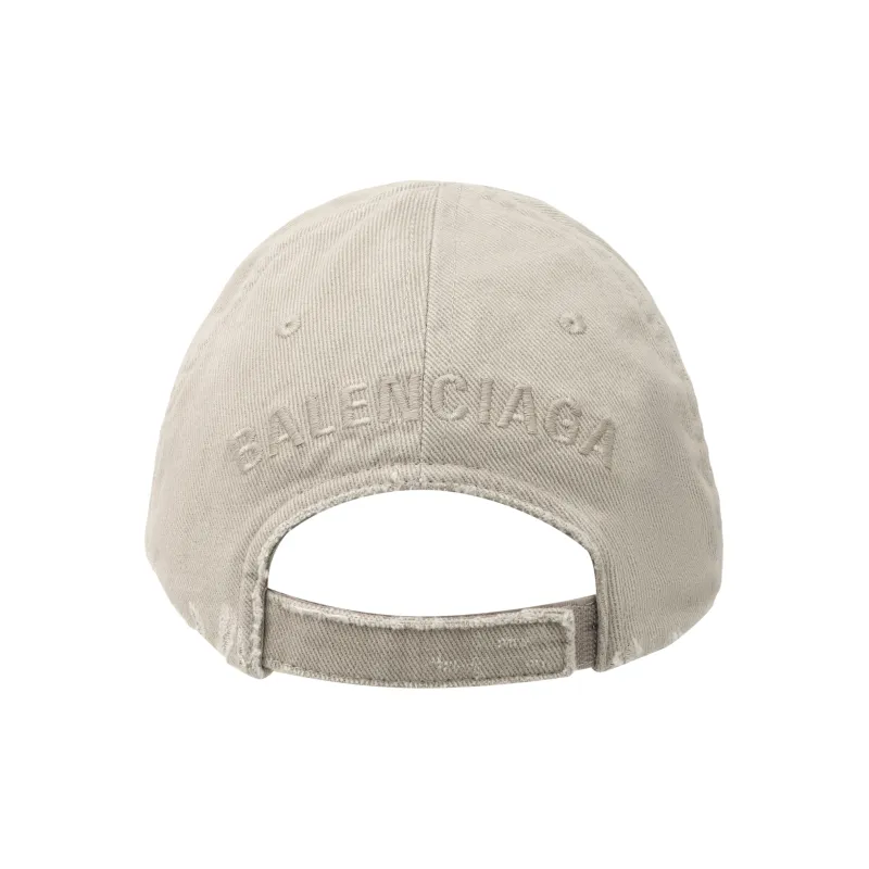 Balenciaga Cotton Baseball Caps Unisex Gray-3