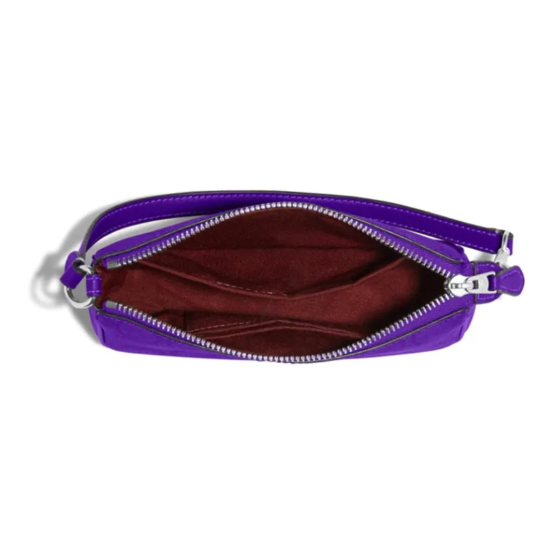 COACH Nolita Artificial Leather Mahjong Bag Shoulder Bag Wrist Bag Clutch Small Size Women's 1Sports Purple Monogram-2