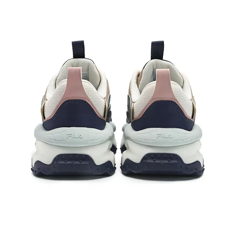 FILA FUSION QD 96 DX Height Increasing Wear Resistant Slip Resistant Low Top Chunky Sneakers Women's Light Khaki-3