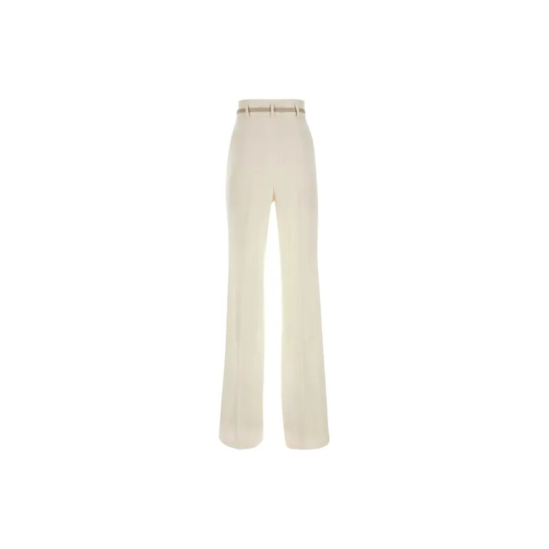 MaxMara Studio High Waisted Straight Leg Trousers-1