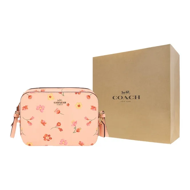 COACH Camera Leather Camera Bag, Shoulder Bag, Crossbody Bag Women's Peach Pink-7