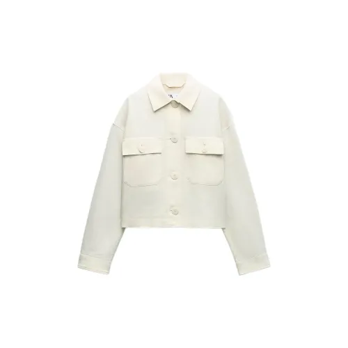 ZARA Jackets Women's White