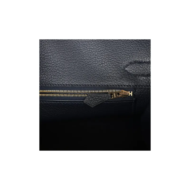 HERMES Birkin Togo Calfskin 3Y Caban Birkin Bag Handbags 30 Women's Black Blue-6