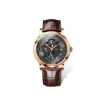 BORMAN Automatic Mechanical Movement Genuine Leather Strap Watch Men's Watches White Dial