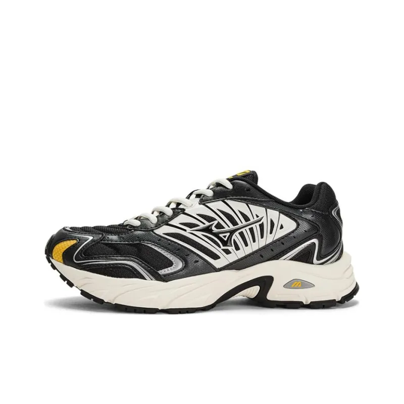 Mizuno FIYI 2K Cushioned Slip Resistant Low Top Running Shoes Unisex Black White-0