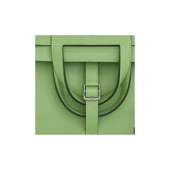 HERMES Halzan Evercolor Calfskin Handbag Shoulder Bag Crossbody Bag 25 Women's 3I Vert Criquet Avocado Green