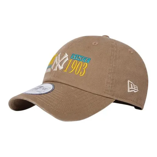 New Era Cotton Baseball Caps Unisex Khaki/Dark Brown/Blue