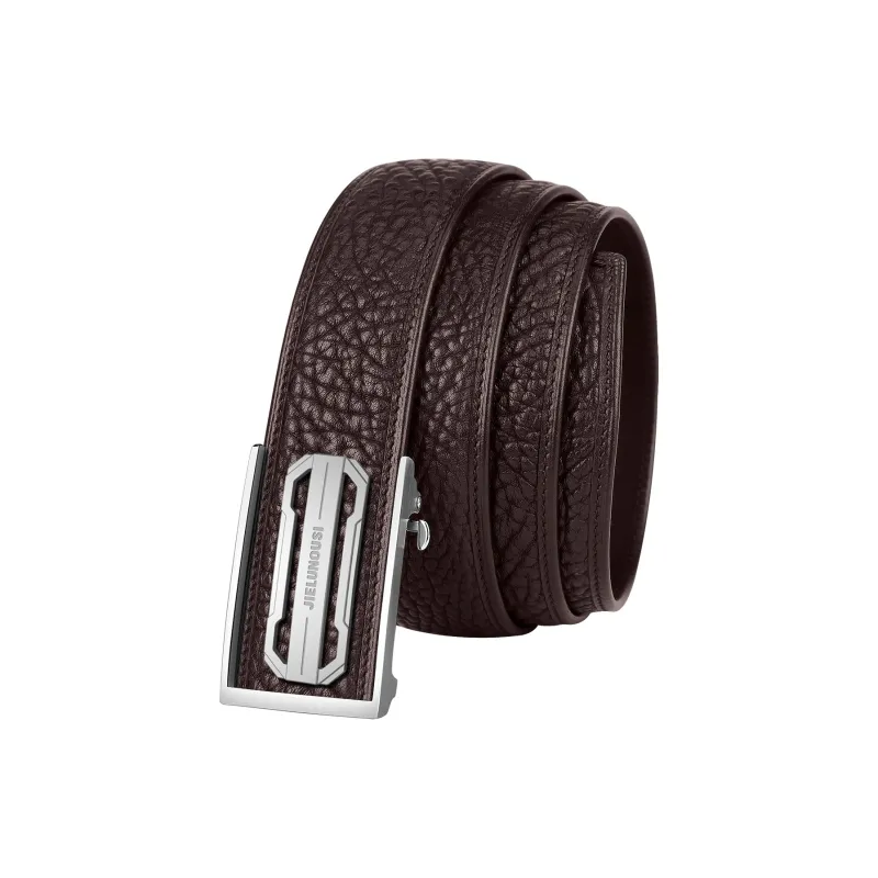 Jaylen Oos Stainless Steel Snap Business Tough Buffalo Leather Pants Leather Belts Men's-20