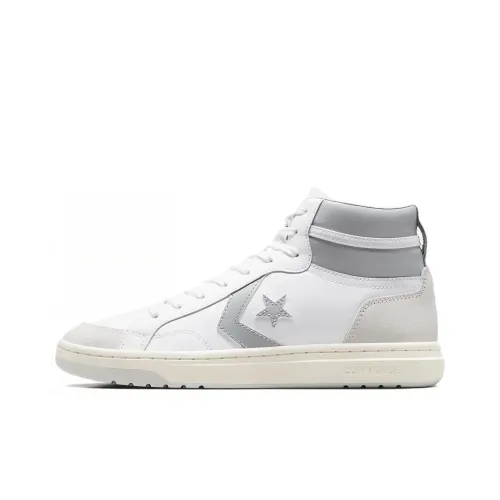 Converse Pro Blaze Classic Coverage Cushioning Lightweight High Top Skateboard Shoes Unisex White Gray