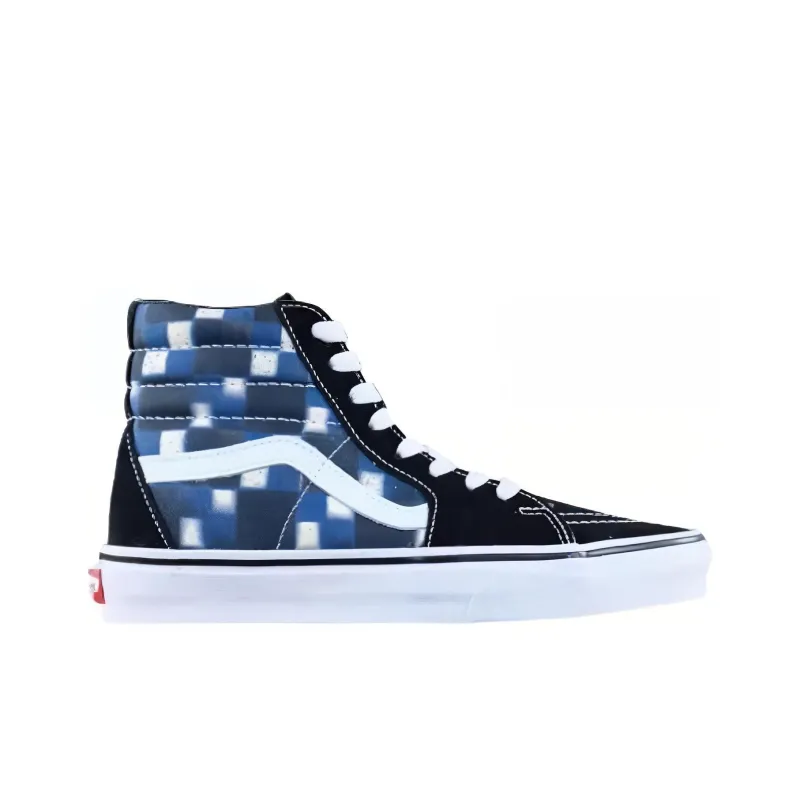 Vans SK8 Cushioning Wear Resistant High Top Skateboard Shoes Unisex Black White Blue-1
