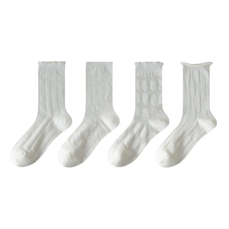 MIZU Summer Mid Calf Socks Women's 4 Pack-0