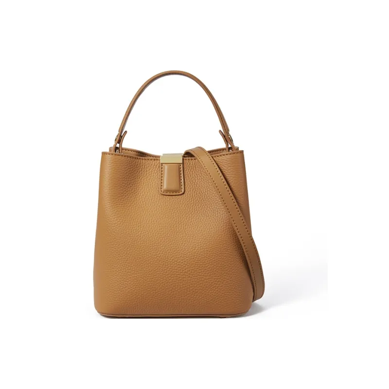 RED DRAGONFLY Cow Leather Bucket Bag Handbag Crossbody Bag Regular Women's Brown/Black/Ecru/Coffee-2