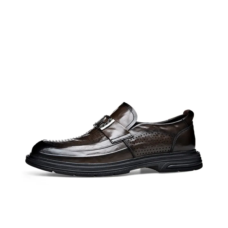 XIAOTOULANG Men's Casual Shoes Men Low Top Black-10