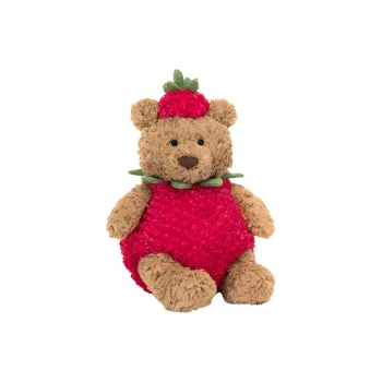 JELLYCAT Bartholomew Bear Strawberry Stuffed Animal