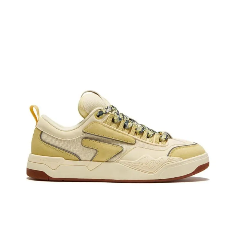 Beams x FILA FUSION Nollie Low-Top Skateboard Shoes Men's Transparent Yellow Cardamom Paste-1