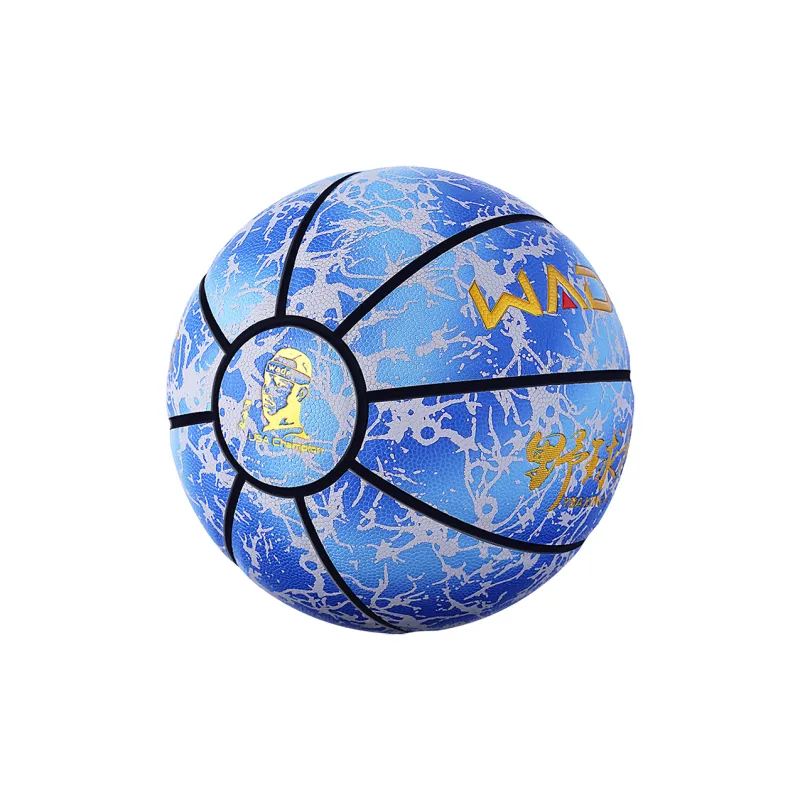 WADE x YBAKING Size 7 Indoor And Outdoor All Street Glow In The Dark Reflective Training And Competition Basketball PU-17