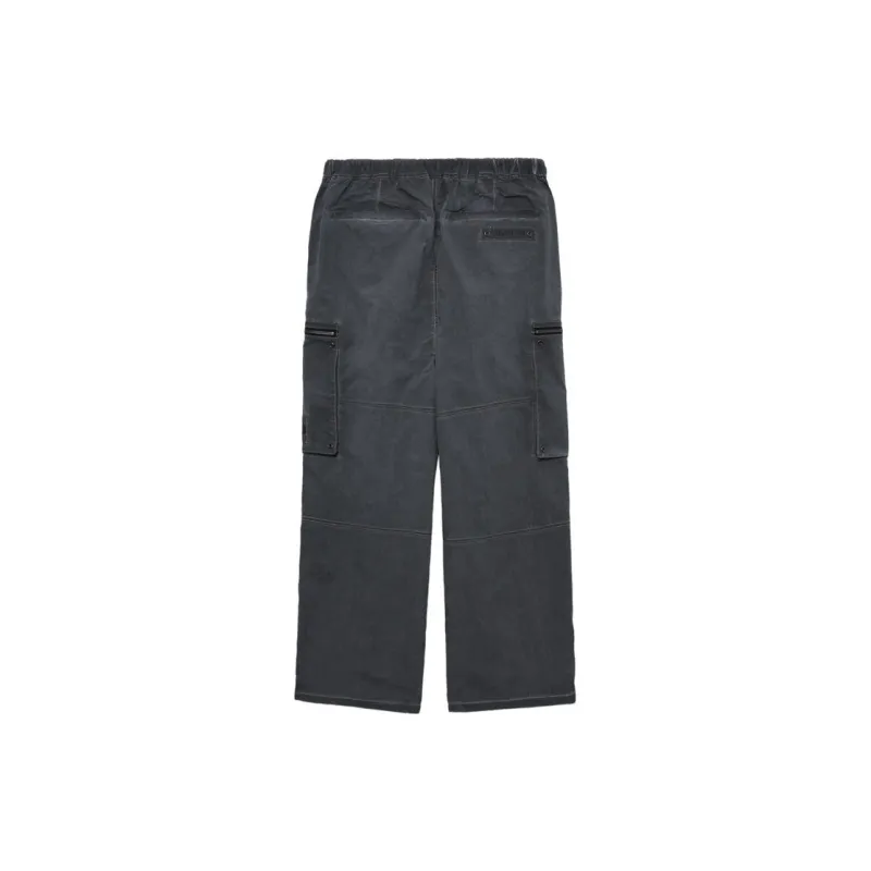 Izzue Logo embroidery Crinkled Cargo Trousers-1