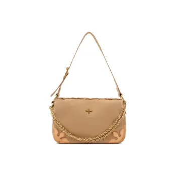 SMFK Canvas With Leather Canvas Bag Shoulder Bags Large Size Women's Wheat Canvas