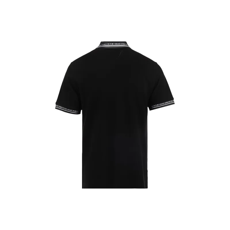 VERSACE JEANS COUTURE Logo Embroidered Short Sleeved Polo Shirt-1