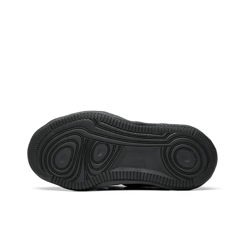 Angelmi Anti Slip And Wear Resistant Lightweight Low Top Skateboard Shoes Unisex Black-4