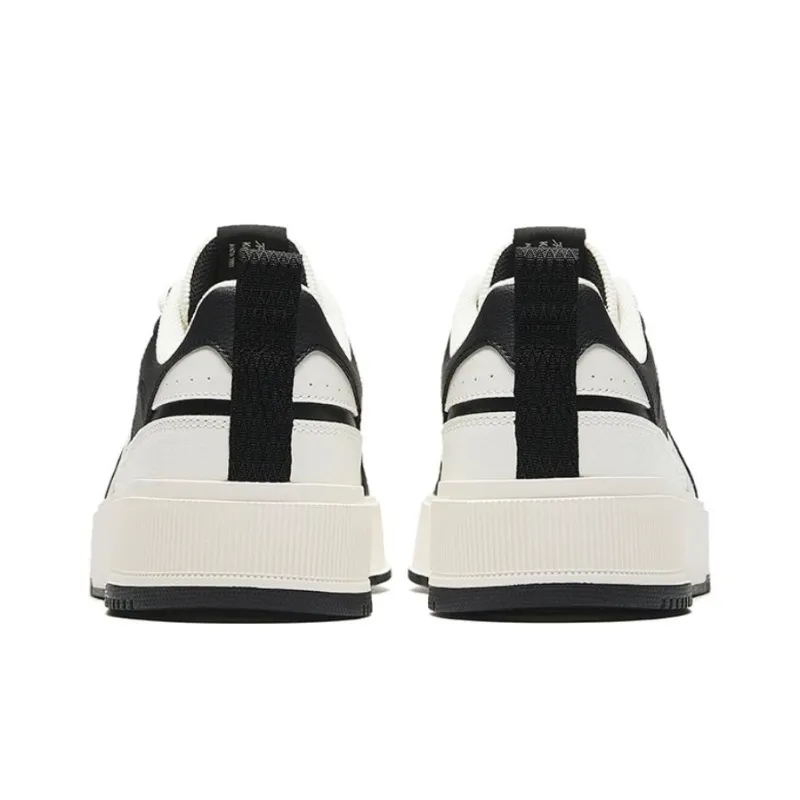 Anta Milk Cap Height Increasing Lightweight Low Top Skateboard Shoes Men's Black White-3
