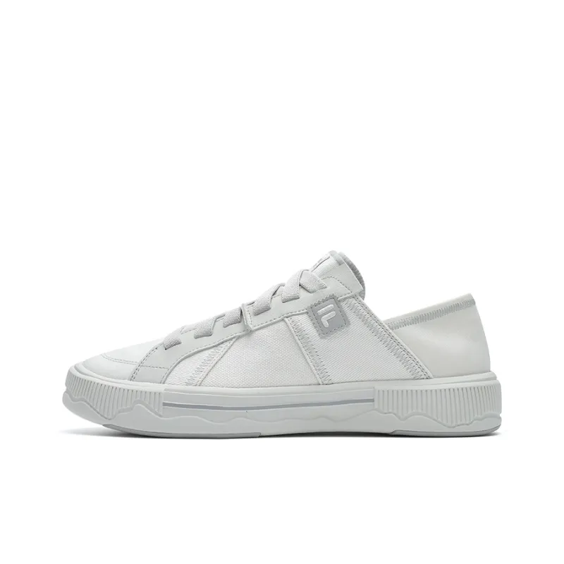 FILA FUSION POP 3 SE Cushioned Slip-Resistant Low-Top Casual Shoes Men's Ivory White-0