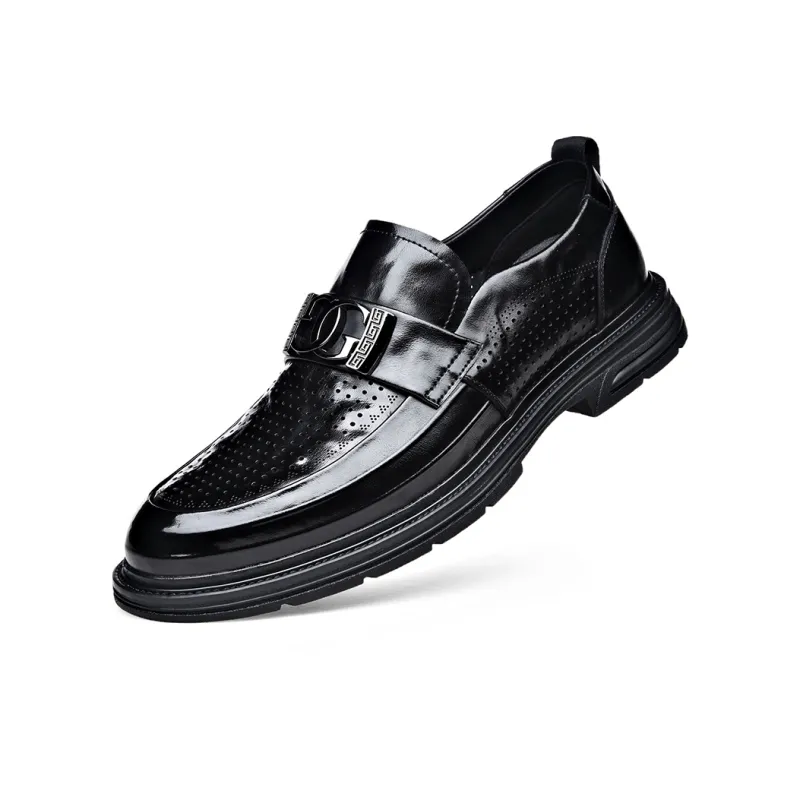 XIAOTOULANG Men's Casual Shoes Men Low Top Black-1