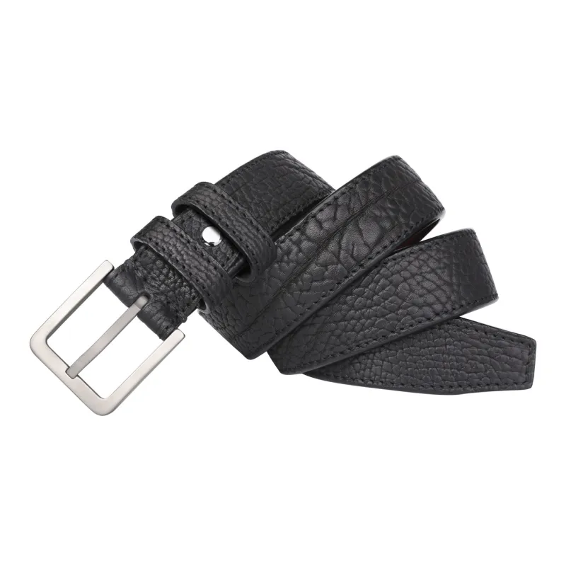 Jaylen Oos Titanium Alloy Pin Buckle Wild Cow Leather Textured Top Grain Cow Leather Leather Belts Men's-3