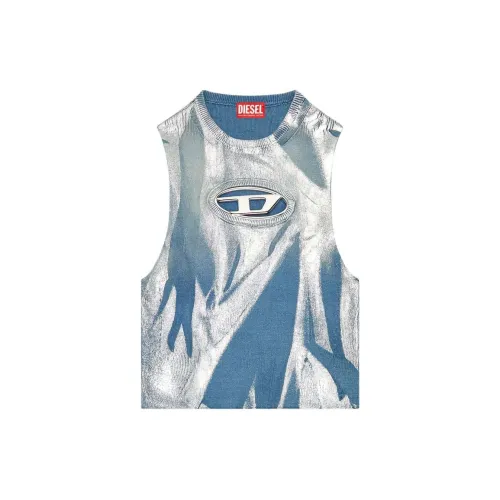 DIESEL Sth-M-Risar Logo-plaque Tank Top