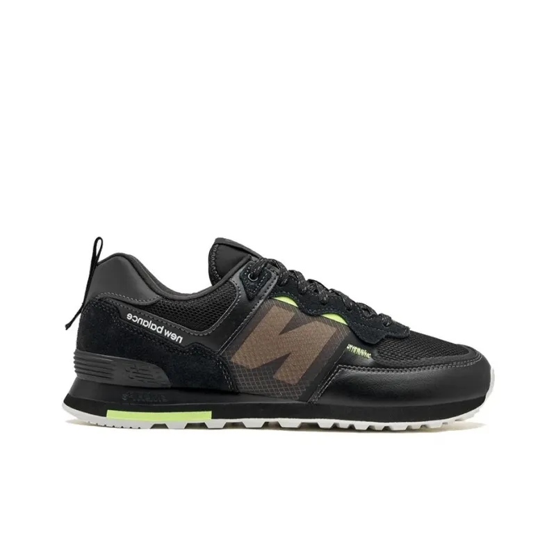 New Balance 574 Black Bleached Lime Glow-1