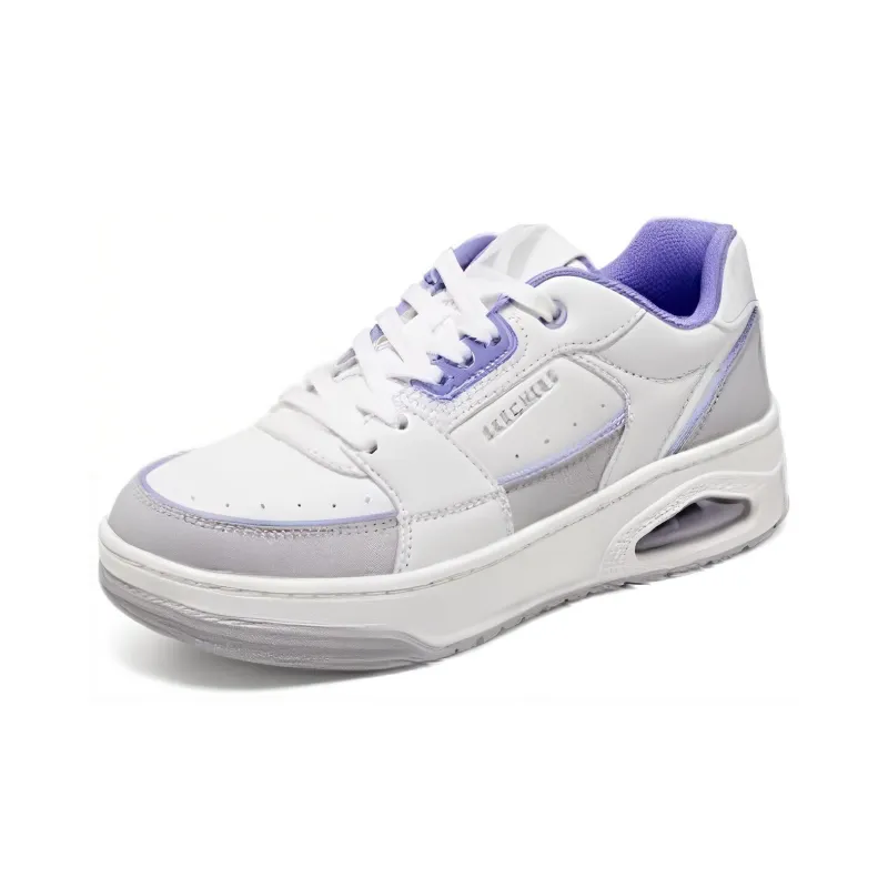 Skechers Uno Court Courted Style Shoes 'White Grey Blue' Women's-2