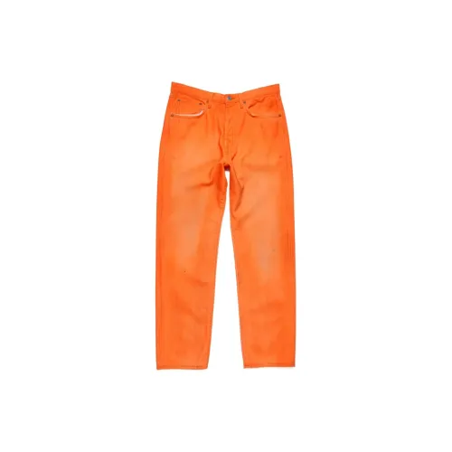 Acne Studios Jeans Men Neon Orange