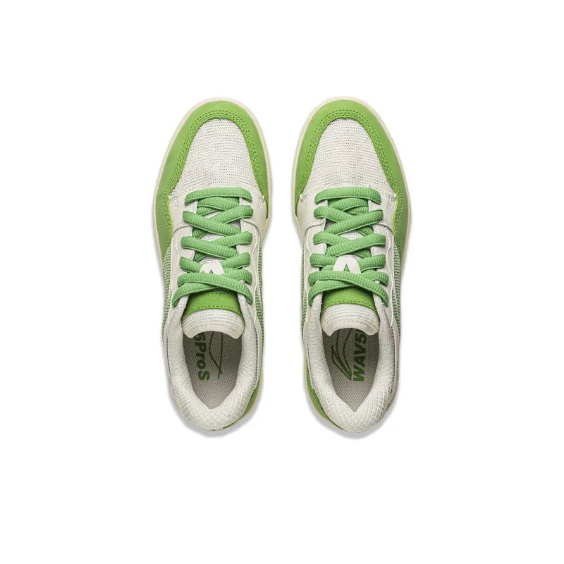 LiNing Wave Pros Cushioning Wear-Resistant Low-Top Skateboard Shoes Women's Green Ecru-3