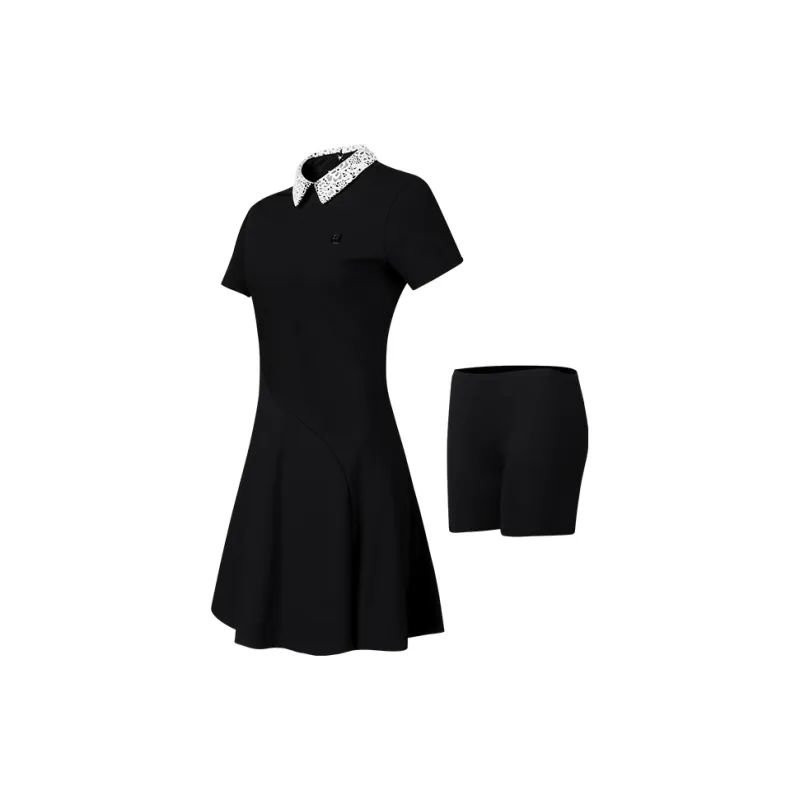 FILA Golf Series Short Sleeved Dress Women's Includes Shorts Pitch Black-3