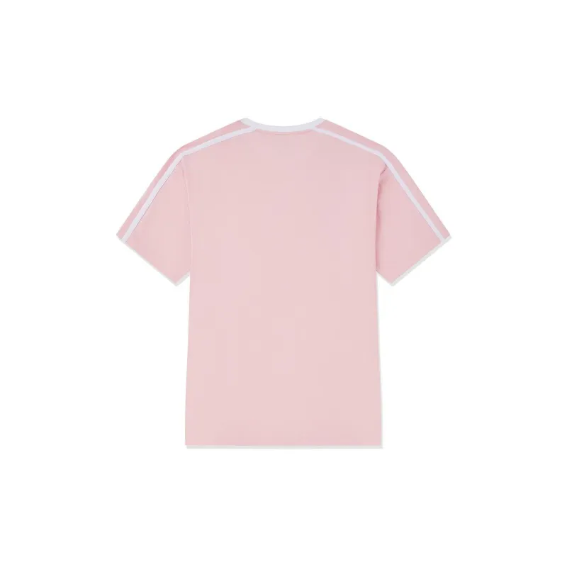 QIAODAN Drop Shoulder Sleeve T Shirt Women's Morning Glow Pink/White-1